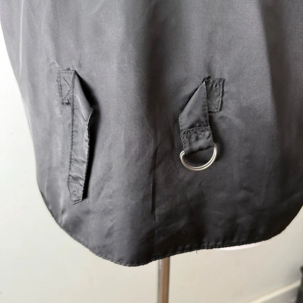 Vintage Leather Black Button Up Waistcoat Vest